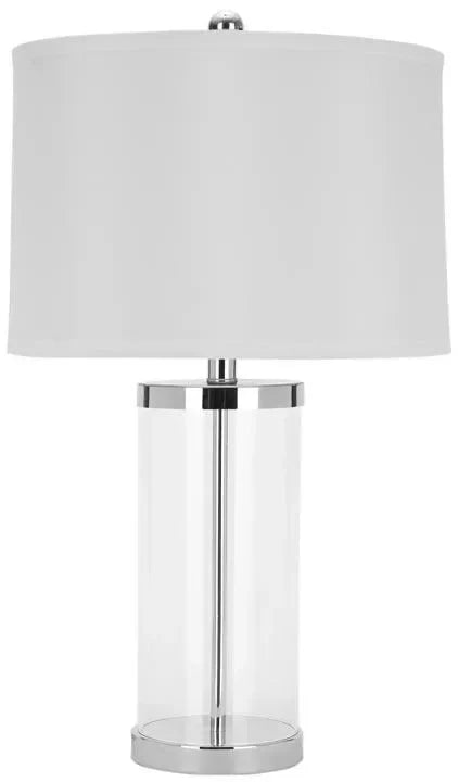 Jeanie Glass Cylinder Lamp in White (Set of 2) - The Mayfair Hall