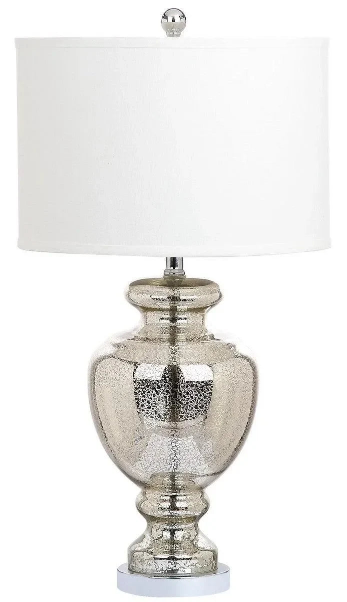 Morocco Mercury Glass Table Lamp in Silver (Set of 2) - The Mayfair Hall