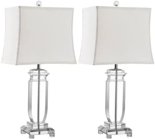 Olympia Crystal Table Lamp in Off-white (Set of 2) - The Mayfair Hall