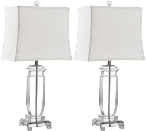 Olympia Crystal Table Lamp in Off-white (Set of 2) - The Mayfair Hall