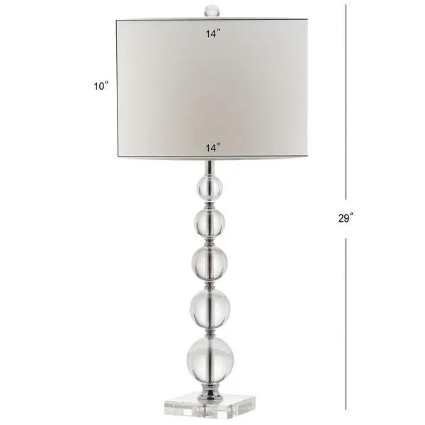 Liam Stacked Crystal Table Lamp in Off-white (Set of 2) - The Mayfair Hall
