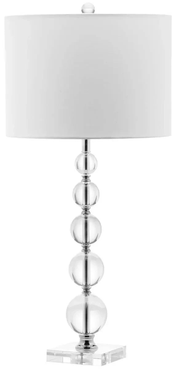 Liam Stacked Crystal Table Lamp in Off-white (Set of 2) - The Mayfair Hall