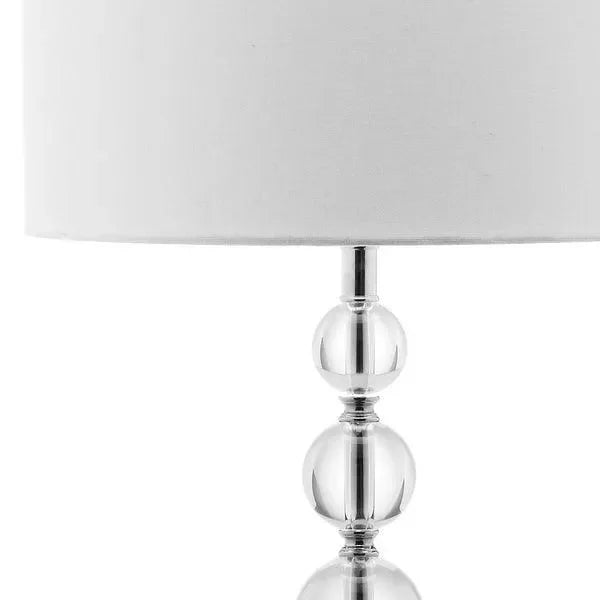 Liam Stacked Crystal Table Lamp in Off-white (Set of 2) - The Mayfair Hall