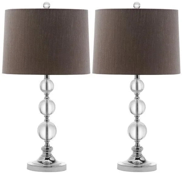 Keeva Crystal Ball Table Lamp in Gray (Set of 2) - The Mayfair Hall
