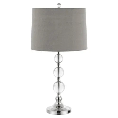 Keeva Crystal Ball Table Lamp in Gray (Set of 2) - The Mayfair Hall
