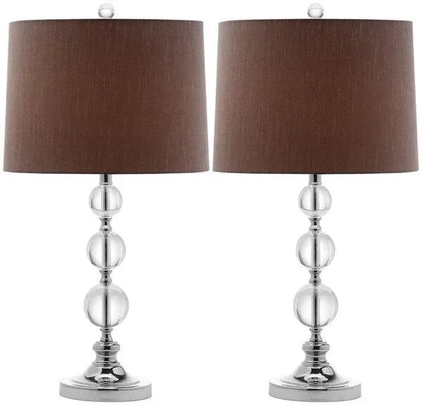 Keeva Crystal Ball Table Lamp in Gray (Set of 2) - The Mayfair Hall