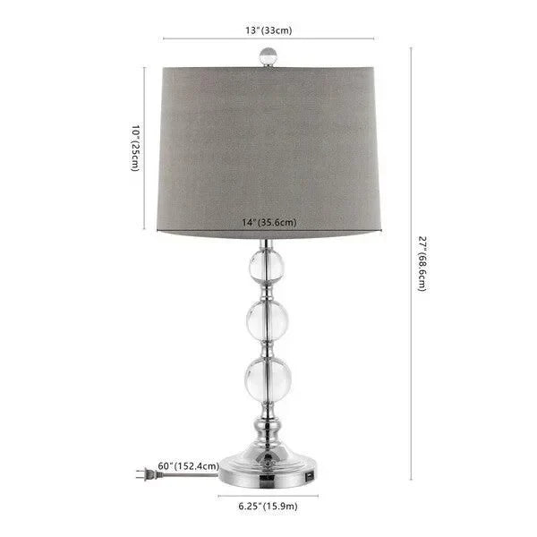 Keeva Crystal Ball Table Lamp in Clear (Set of 2) - The Mayfair Hall