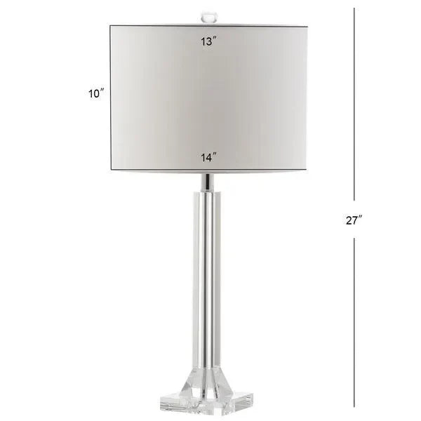 Tyrone Column Crystal Table Lamp in Cream (Set of 2) - The Mayfair Hall