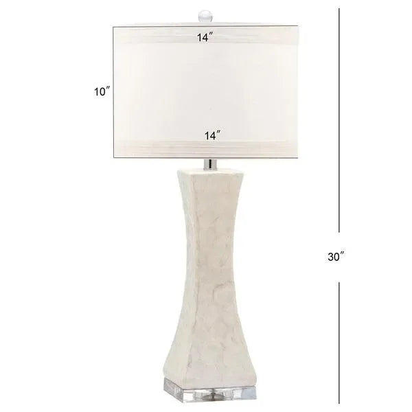 Shelley Shell Table Lamp in White (Set of 2) - The Mayfair Hall