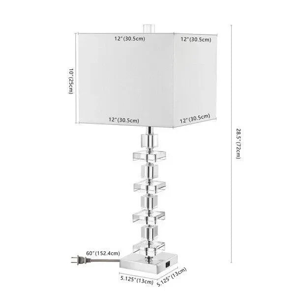Deco Crystal Table Lamp in Chrome (Set of 2) - The Mayfair Hall
