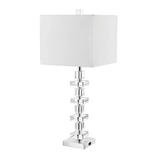 Deco Crystal Table Lamp in Chrome (Set of 2) - The Mayfair Hall