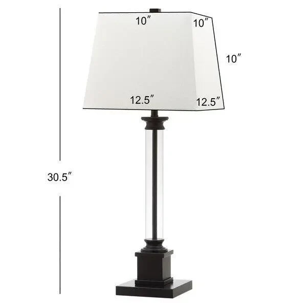 Davis Acrylic Table Lamp in Black and White (Set of 2) - The Mayfair Hall