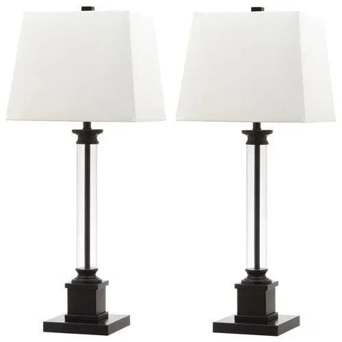 Davis Acrylic Table Lamp in Black and White (Set of 2) - The Mayfair Hall