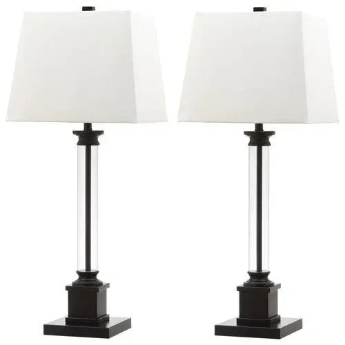 Davis Acrylic Table Lamp in Black and White (Set of 2) - The Mayfair Hall