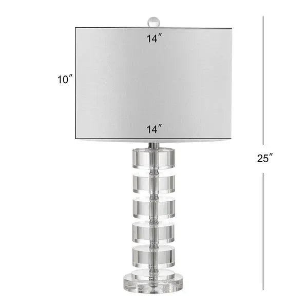 Frances Crystal Table Lamp in Off-white (Set of 2) - The Mayfair Hall