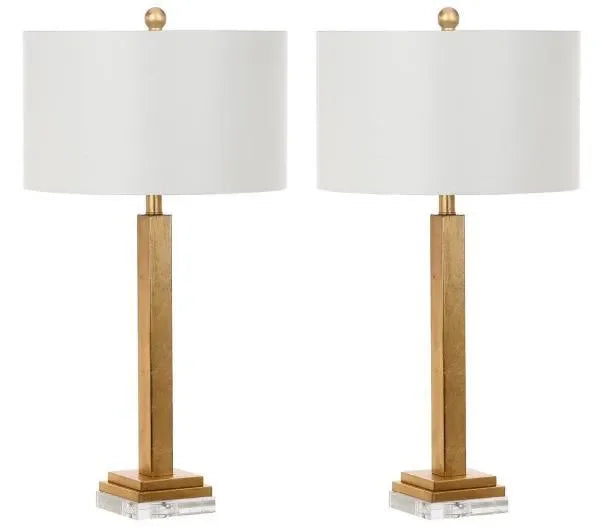 Perri Metal Table Lamp in Gold (Set of 2) - The Mayfair Hall