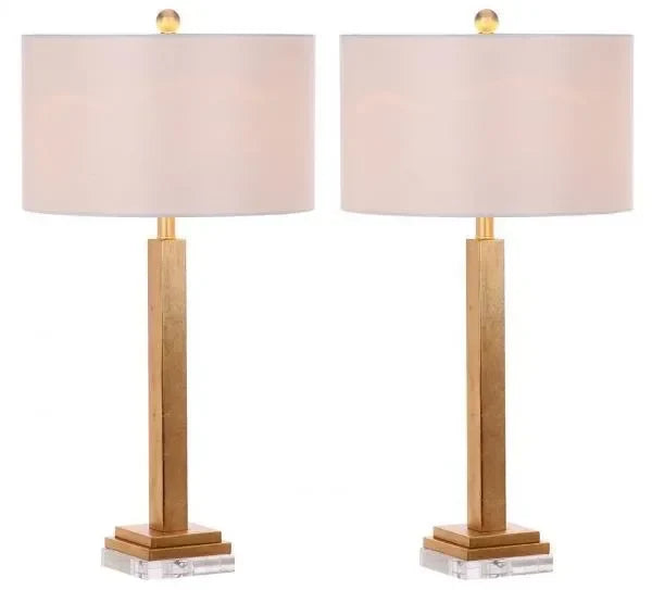 Perri Metal Table Lamp in Gold (Set of 2) - The Mayfair Hall