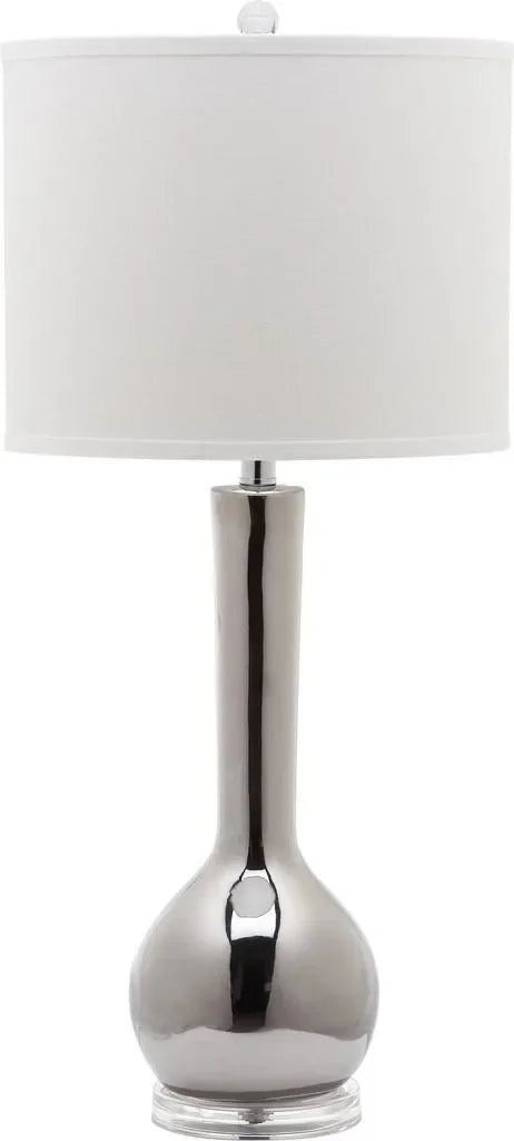 Mae Ceramic Table Lamp in Silver - The Mayfair Hall