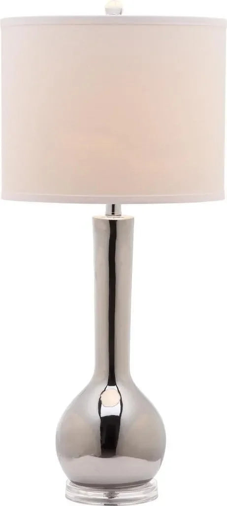 Mae Ceramic Table Lamp in Silver - The Mayfair Hall