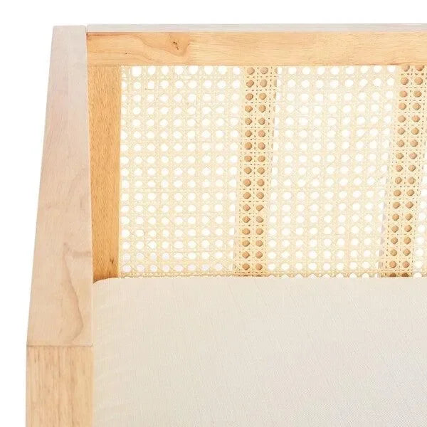 Dune Rubber Wood Sofa Bed in Natural with Cushion - The Mayfair Hall