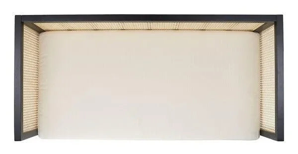 Dune Rubber Wood Sofa Bed in Black with Cushion - The Mayfair Hall