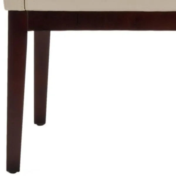 Crème Bicast Leather Dining Chair in Cream with Sloping Arm - The Mayfair Hall