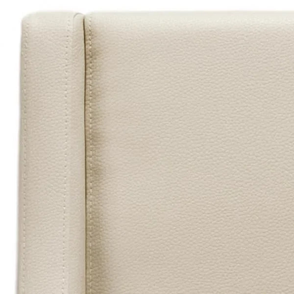 Crème Bicast Leather Dining Chair in Cream with Sloping Arm - The Mayfair Hall