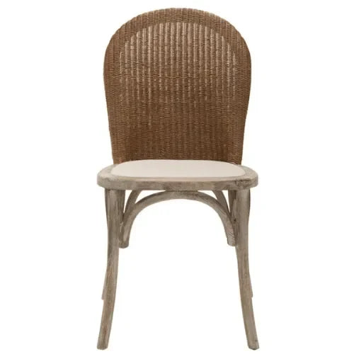 Kioni Oak Wood Dining Chair in Taupe (Set of 2) - The Mayfair Hall