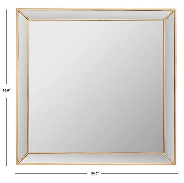 Presea Wood and Metal Mirror in Gold - The Mayfair Hall