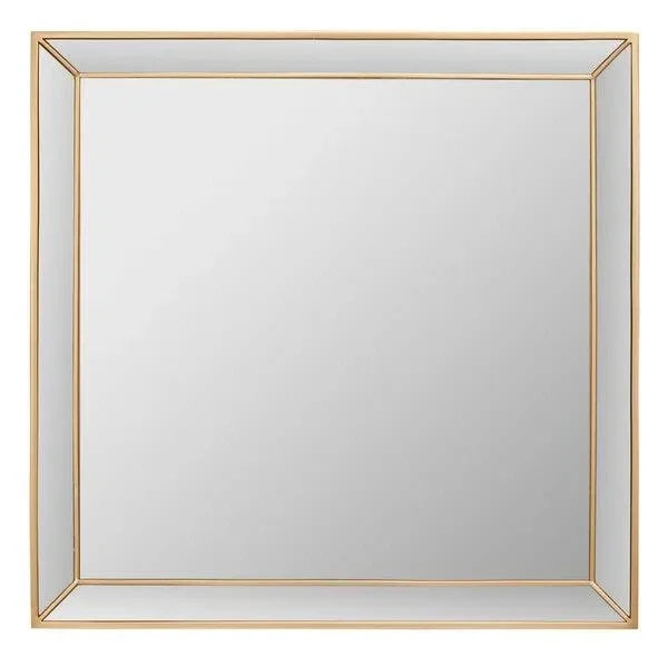 Presea Wood and Metal Mirror in Gold - The Mayfair Hall