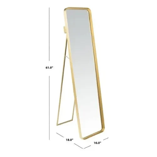 Lerna Iron Mirror in Brushed Brass - The Mayfair Hall