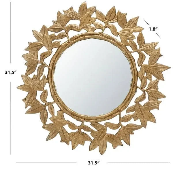 Nivaria Iron Mirror in Antique Brass - The Mayfair Hall