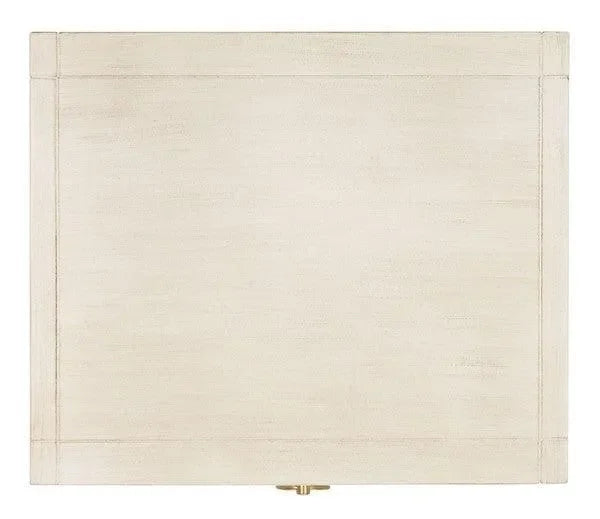 Odilia Acacia Wood Nightstand in Antique White - The Mayfair Hall