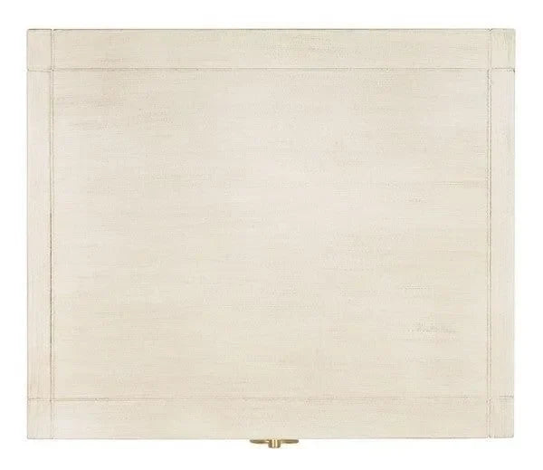 Odilia Acacia Wood Nightstand in Antique White - The Mayfair Hall