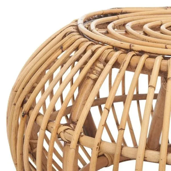 Jacynda Rattan Ottoman in Honey Brown - The Mayfair Hall