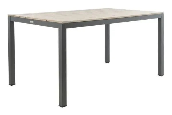Beldan Wood Outdoor Dining Table in Distressed Taupe - The Mayfair Hall