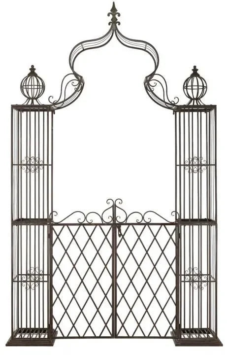 Beatrix Metal Arbor in Rustic Brown - The Mayfair Hall