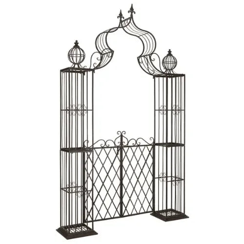 Beatrix Metal Arbor in Rustic Brown - The Mayfair Hall