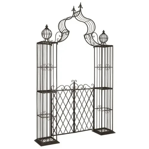 Beatrix Metal Arbor in Rustic Brown - The Mayfair Hall