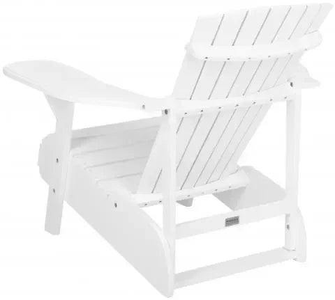 Mopani Acacia Wood Adirondack Chair in White - The Mayfair Hall