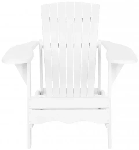 Mopani Acacia Wood Adirondack Chair in White - The Mayfair Hall