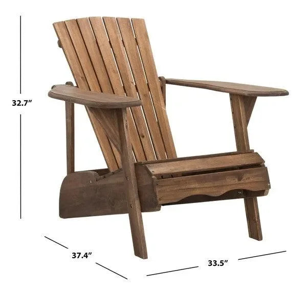 Safavieh Mopani Rustic Brown Adirondack Chair