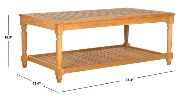Oakley Acacia Wood Coffee Table in Natural - The Mayfair Hall