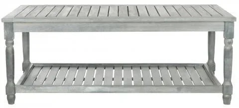 Oakley Acacia Wood Coffee Table in Ash Gray - The Mayfair Hall