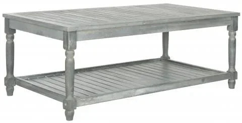 Oakley Acacia Wood Coffee Table in Ash Gray - The Mayfair Hall