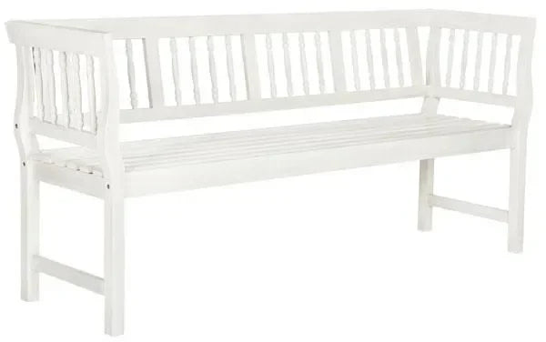 Safavieh Brentwood Antique White Garden Bench