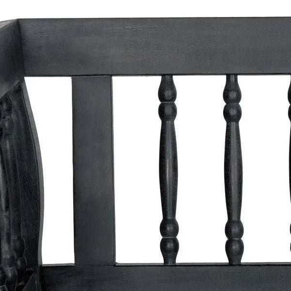 Brentwood Acacia Wood Bench in Dark Slate Gray - The Mayfair Hall