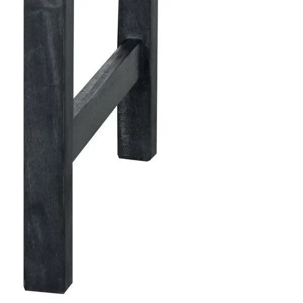 Brentwood Acacia Wood Bench in Dark Slate Gray - The Mayfair Hall