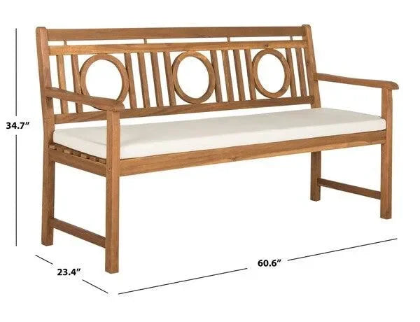 Safavieh Montclair Natural Wood Garden Bench