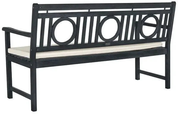 Safavieh Montclair Slate British Garden Bench w/ Cushion